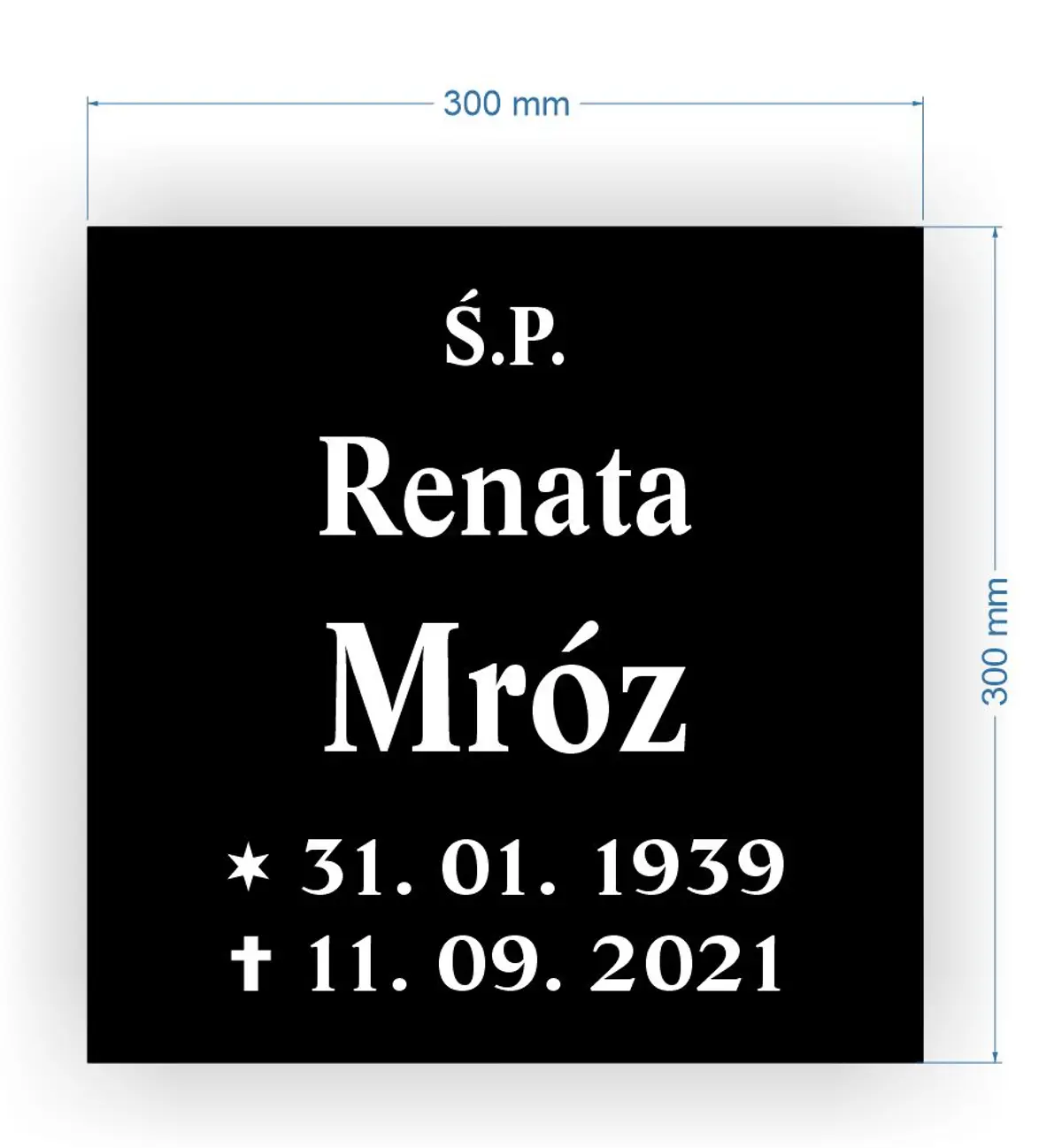 Płyta granitowa urnowa