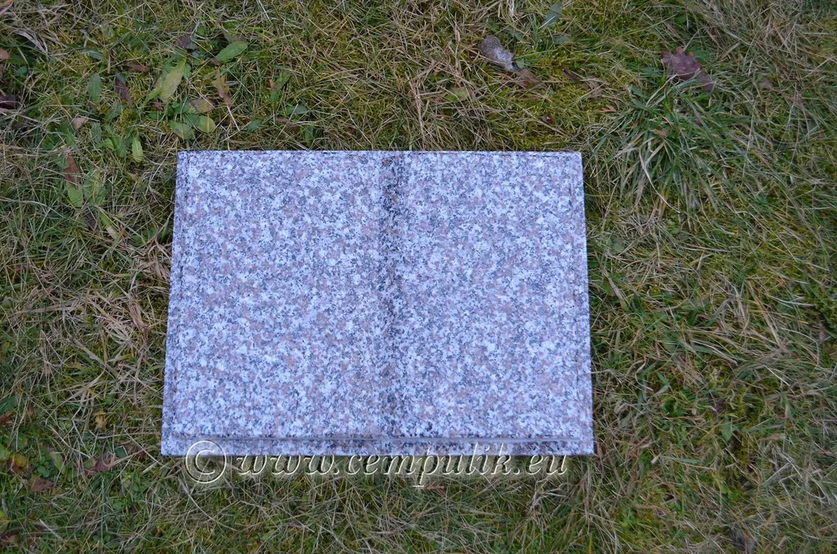 Granitowa książka nagrobna (brąz)