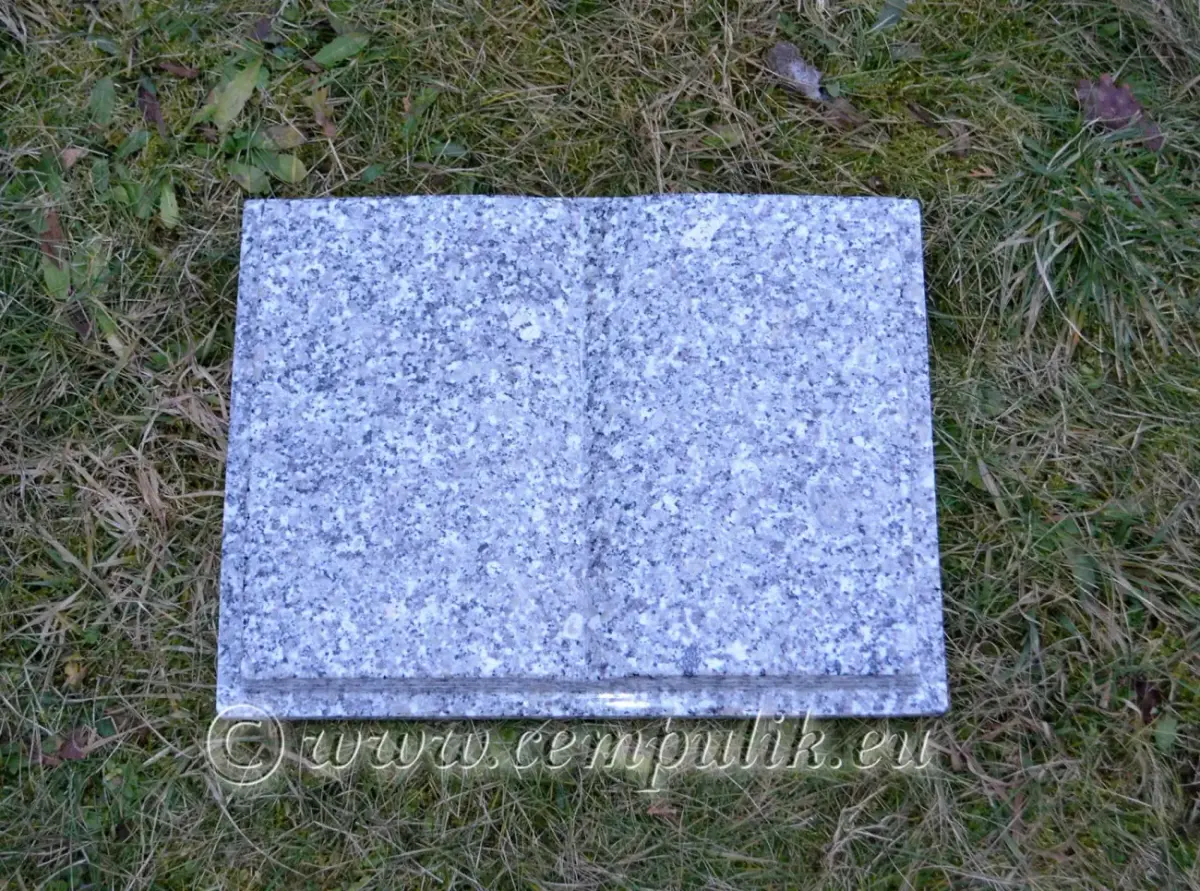 Granitowa książka nagrobna (szara)