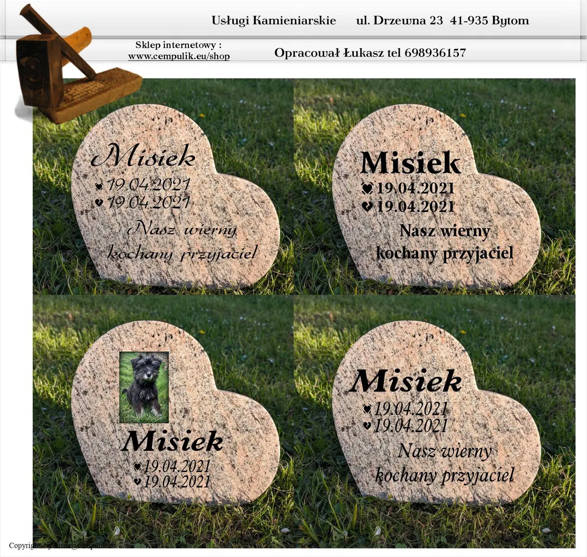 Pochylone serce z napisem (kolor3)