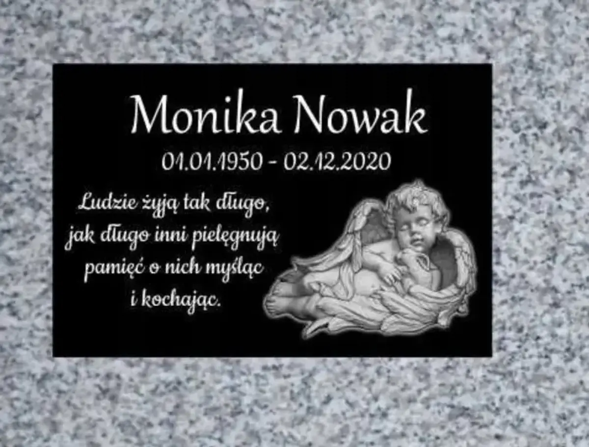 Granitowa Tablica Nagrobna na nagrobek (DE)