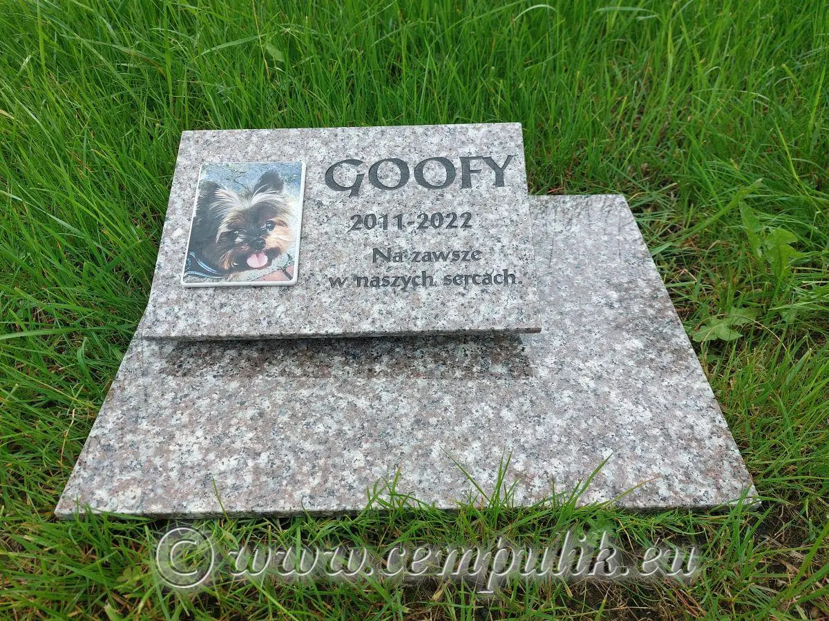 Kremowy nagrobek dla psa lub kota — Duży rozmiar