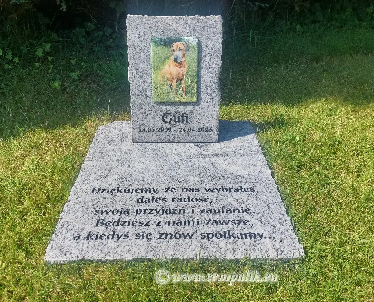 zestaw viscont nagrobek dla psa Gufi