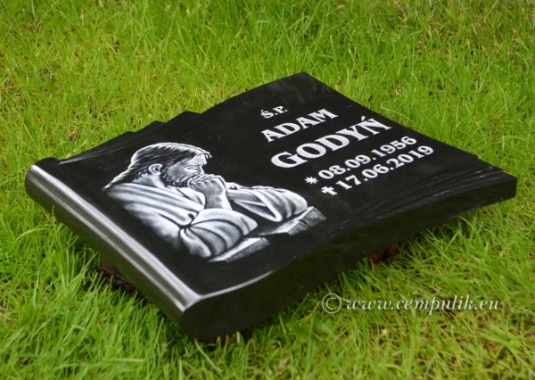 Elegant Black Granite Memorial Plaque with Custom Engraving