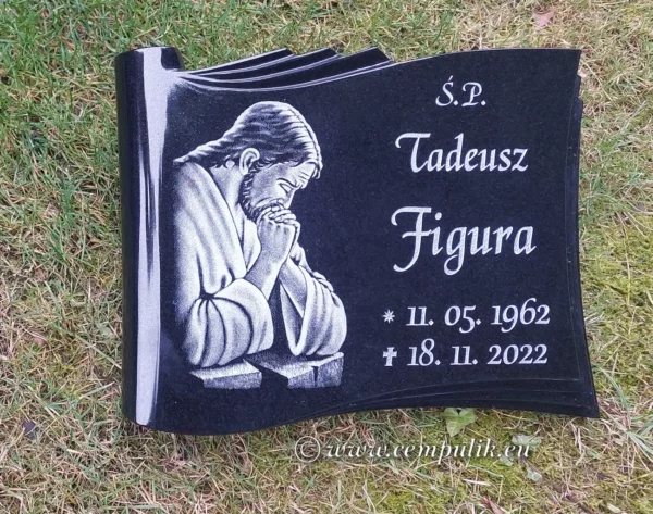 Elegant Black Granite Memorial Plaque with Custom Engraving - Image 4